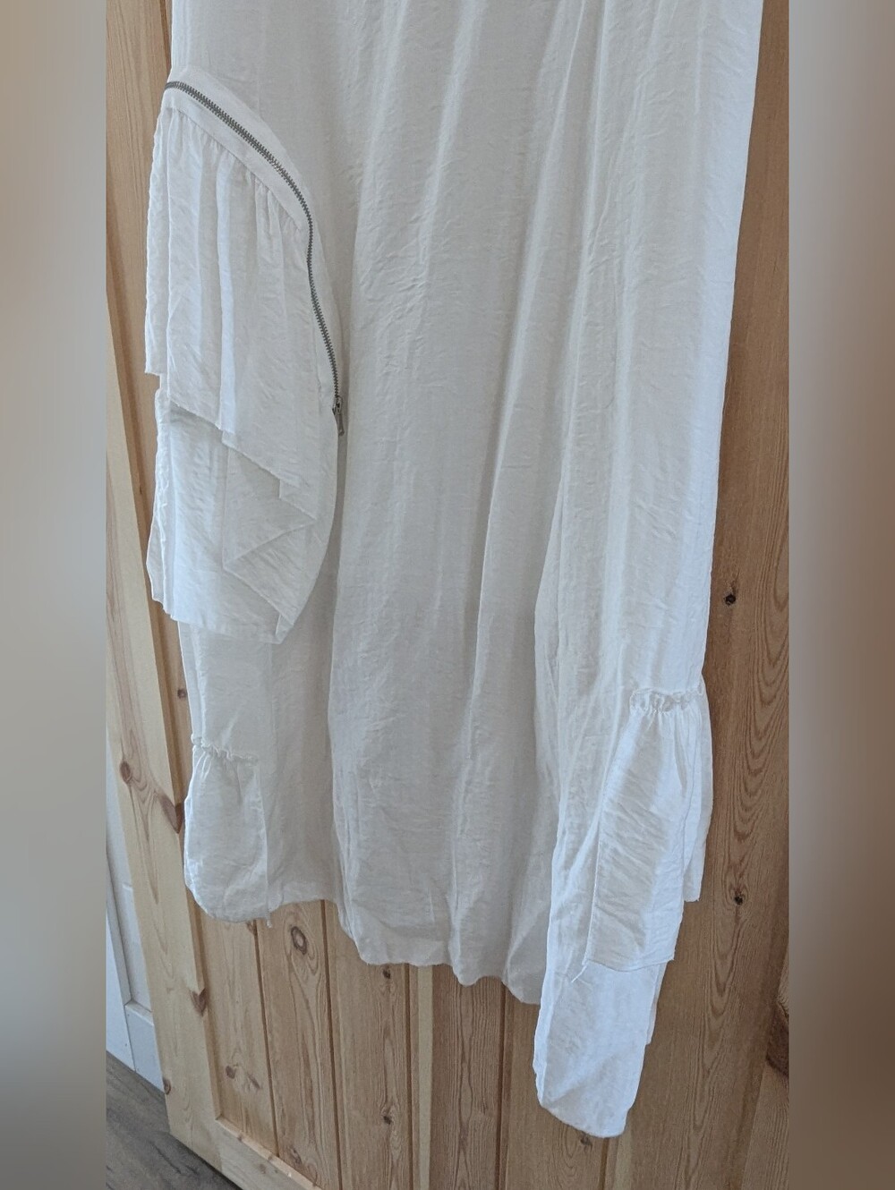 Made in Italy White Ruffle Midi Dress - Picture 5 of 7